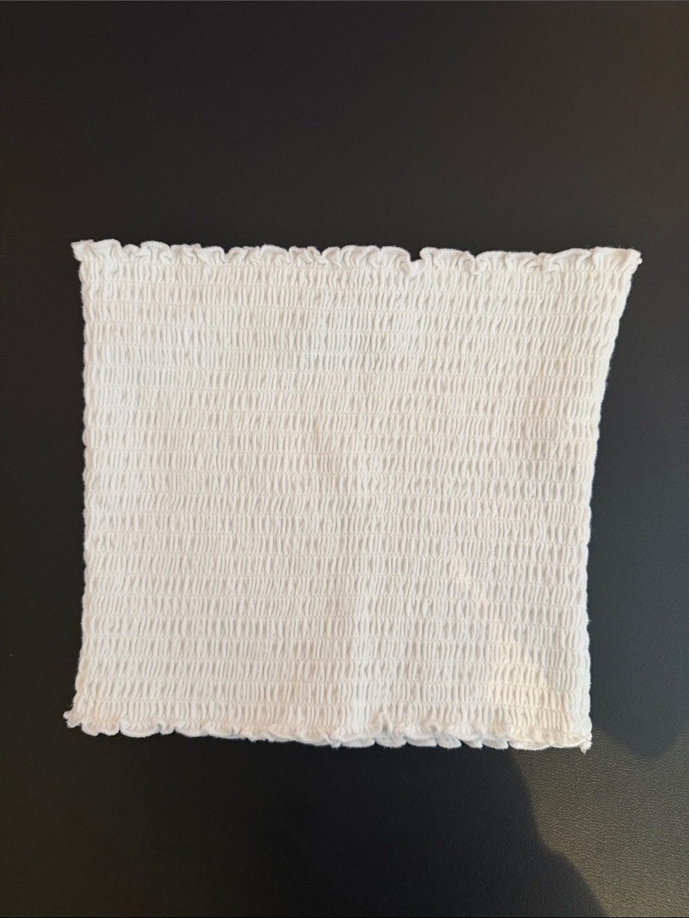 Hollister scrunched white tube top